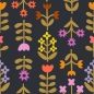 Preview: Baumwolle Patchwork - Ruby Star Society -Favorite Flowers - Meadow Soft Black - Canvas Leinen